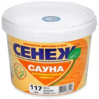 Антисептик "СЕНЕЖ САУНА" деревозащитный, ведро 2,5 кг.