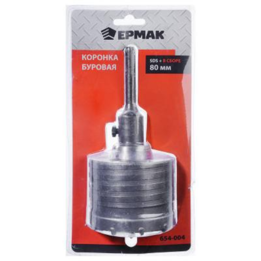 Коронка буровая (в сборе) 80мм, (шт.) (Ермак)