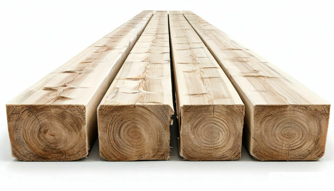 Брус 100х100х2000 мм, хвоя, сорт 1 (ТУ)