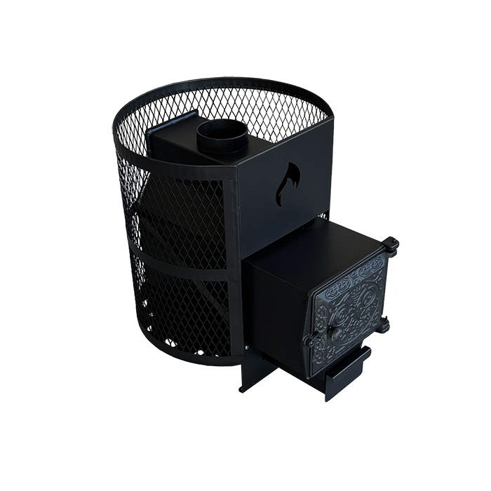 Печь стальная для бани "Оптима 12" ДТ-3 сетка