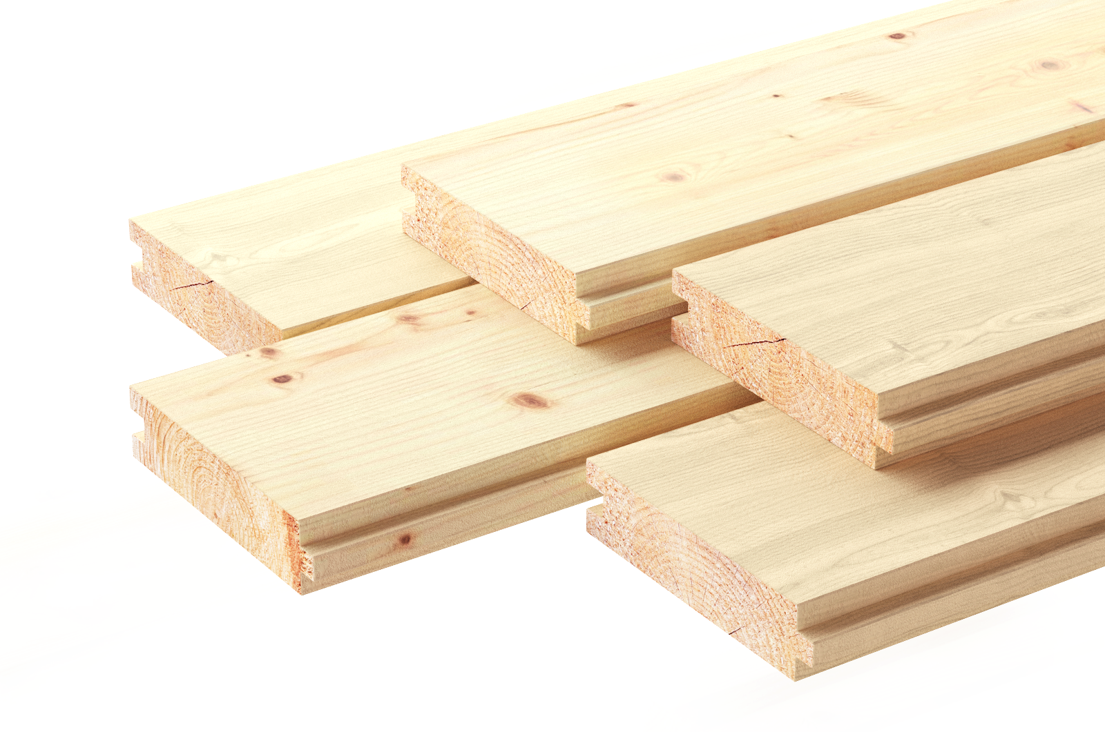 Шпунтованная доска 27х136х3000 мм, хвоя, сорт АВ