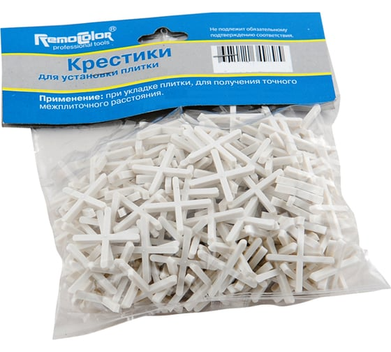 Крестики пластиковые для плитки, 4,0мм 100шт, (уп.) (Remocolor)