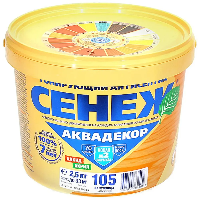 Антисептик "Х2-СЕНЕЖ АКВАДЕКОР" цвет 101 Иней ведро 0,9 кг.