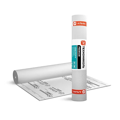 Пленка гидро-ветрозащитная противопожарная ТЕХНОНИКОЛЬ Альфа Проф НГ (75м2)