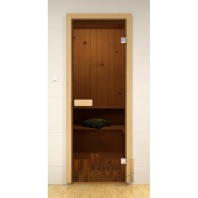 Дверь ДС 690*1690 листв/хром/бронза матированное
